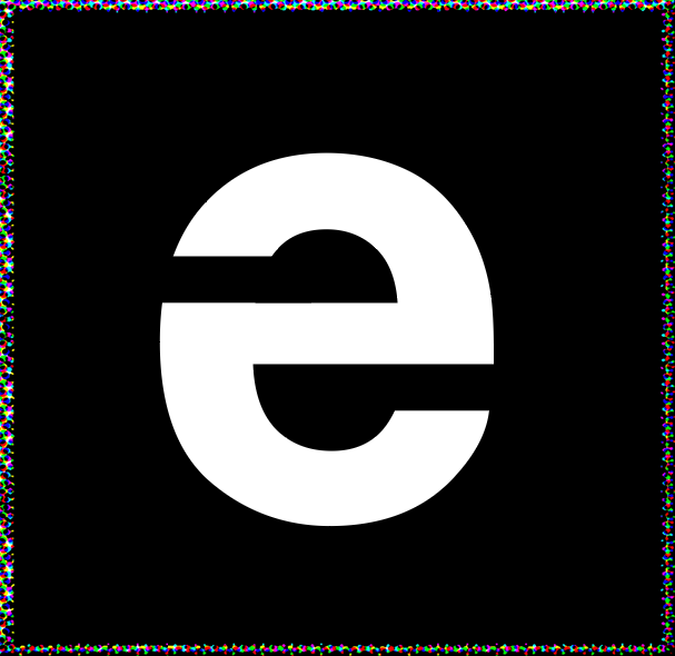 a glyph that looks like an e